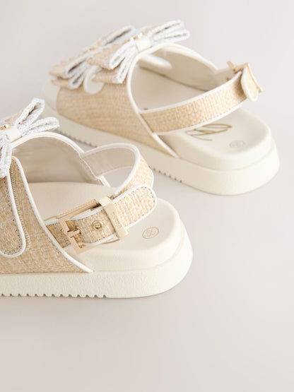 Baker by Ted Baker Raffia Effect Logo Footbed Sandals image 4