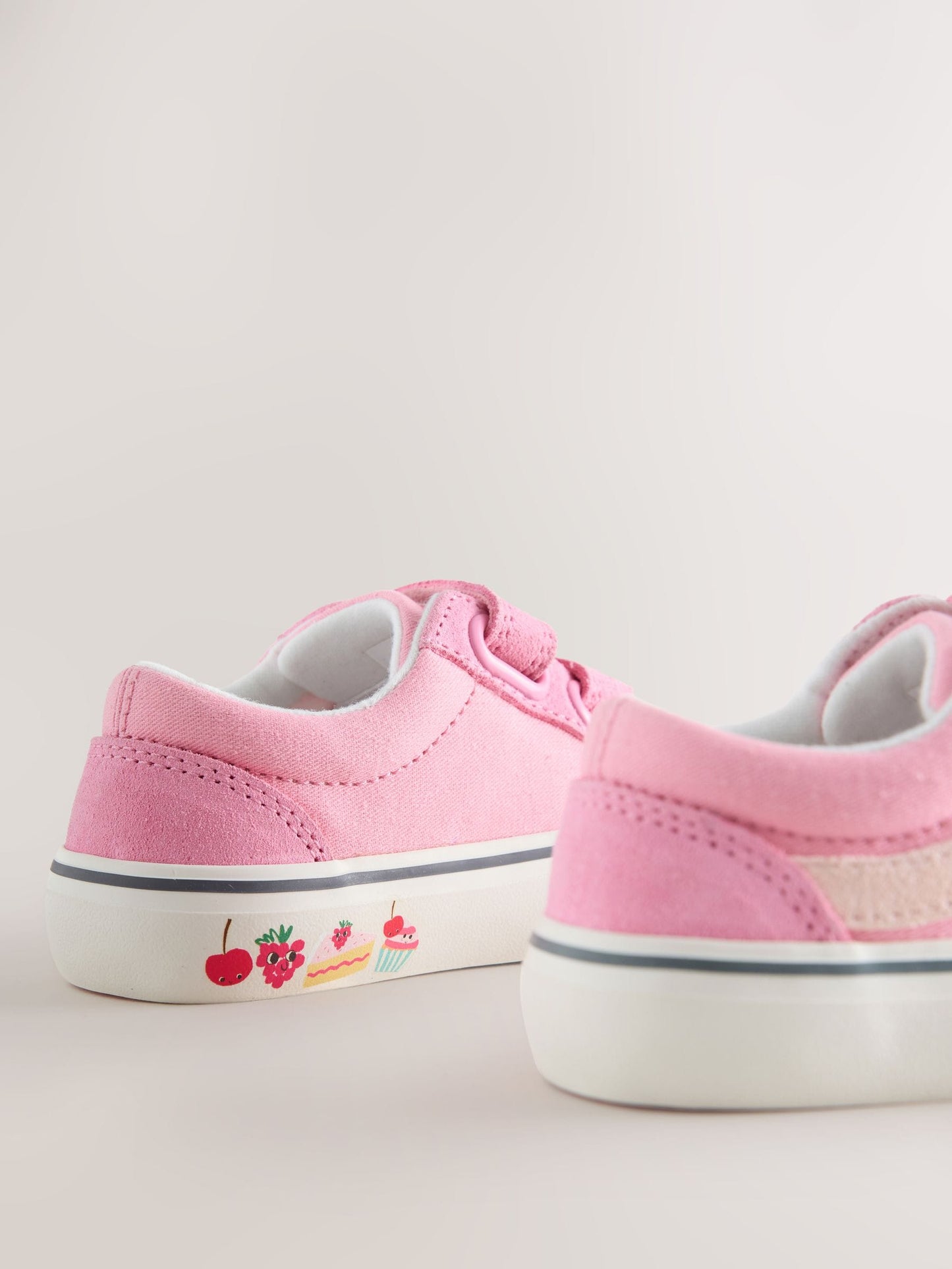 Pink/White Wide Fit (G) Touch Fastening Trainers image 5