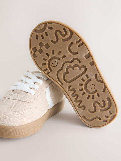 Neutral Elastic Lace Retro Trainers image 3