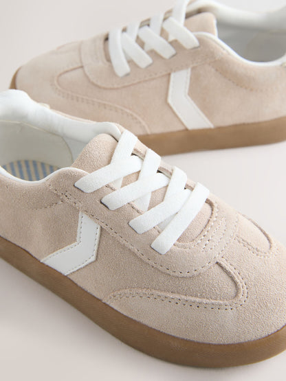 Neutral Elastic Lace Retro Trainers image 6