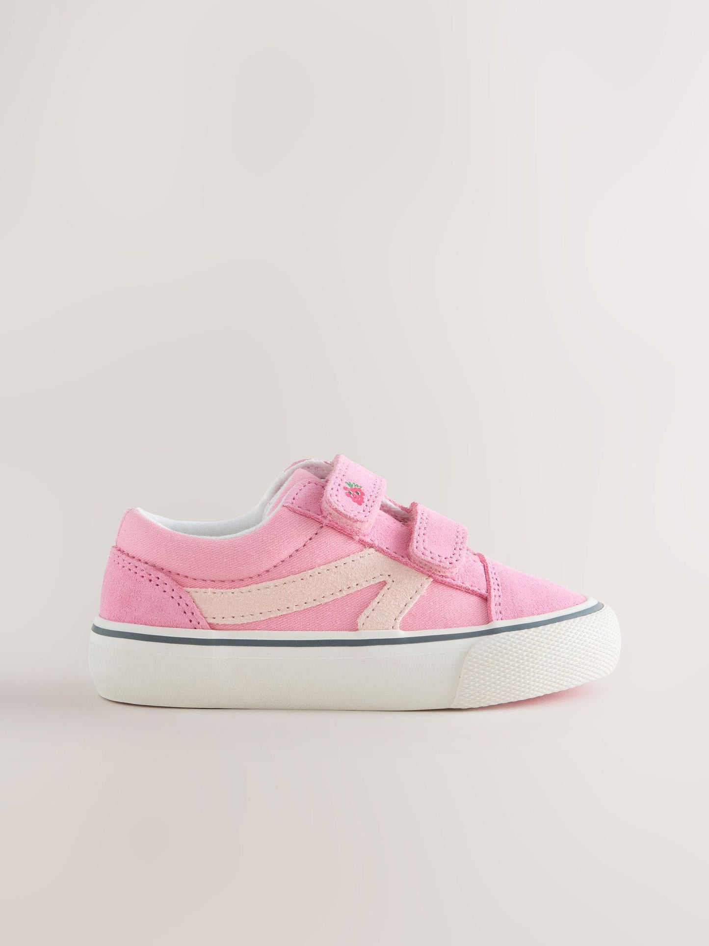 Pink/White Standard Fit (F) Touch Fastening Trainers image 3