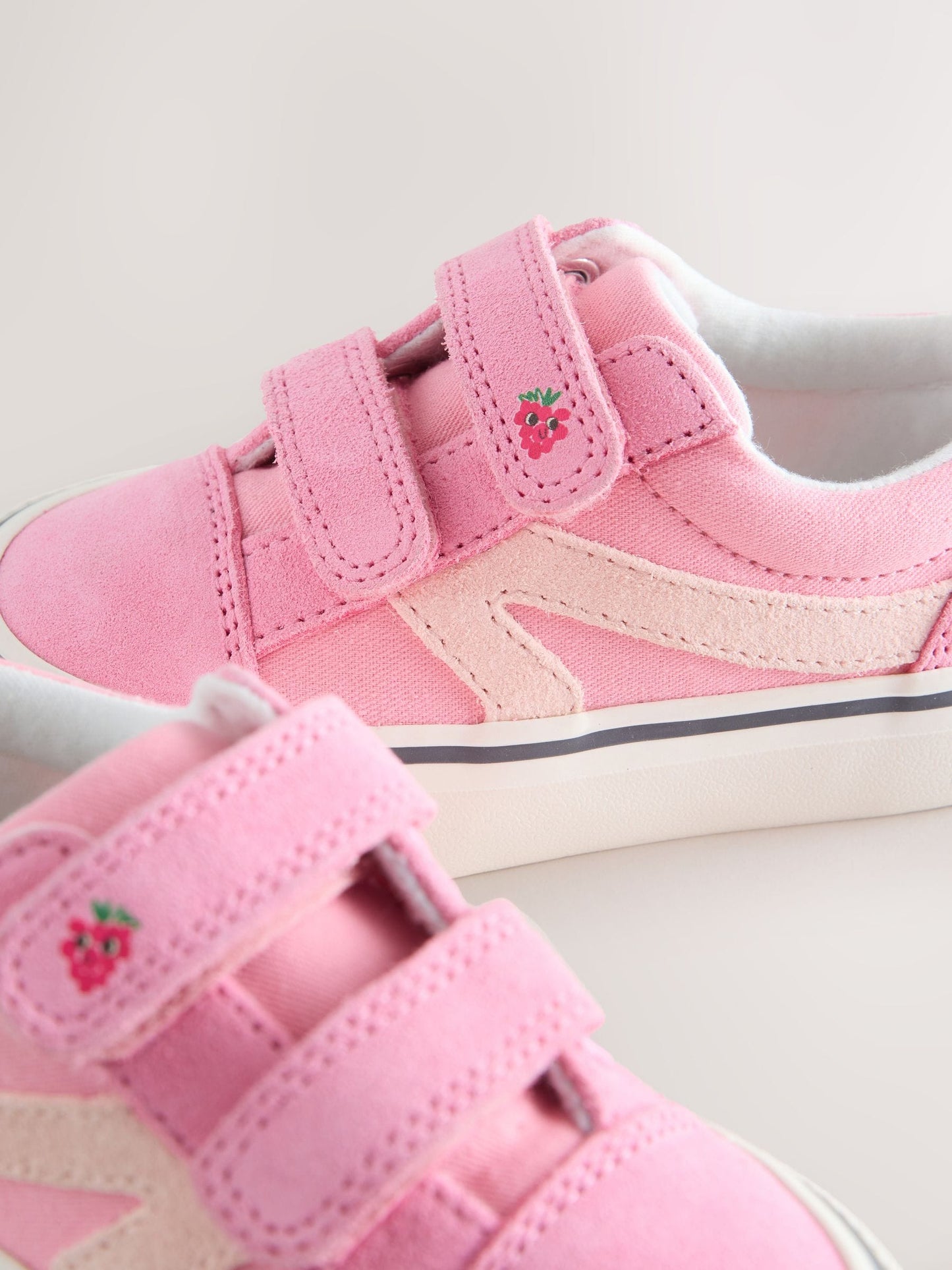 Pink/White Standard Fit (F) Touch Fastening Trainers image 6