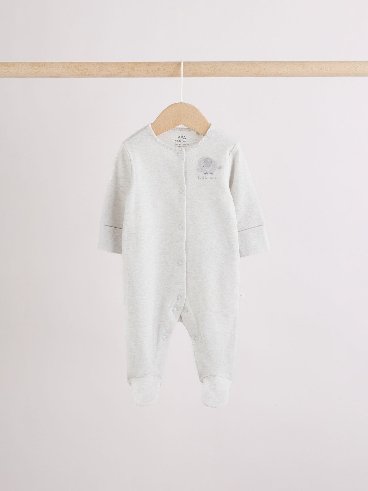 Grey Elephant Baby Sleepsuits 3 Pack (0-2yrs) image 8