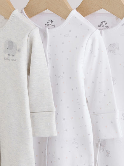 Grey Elephant Baby Sleepsuits 3 Pack (0-2yrs) image 7