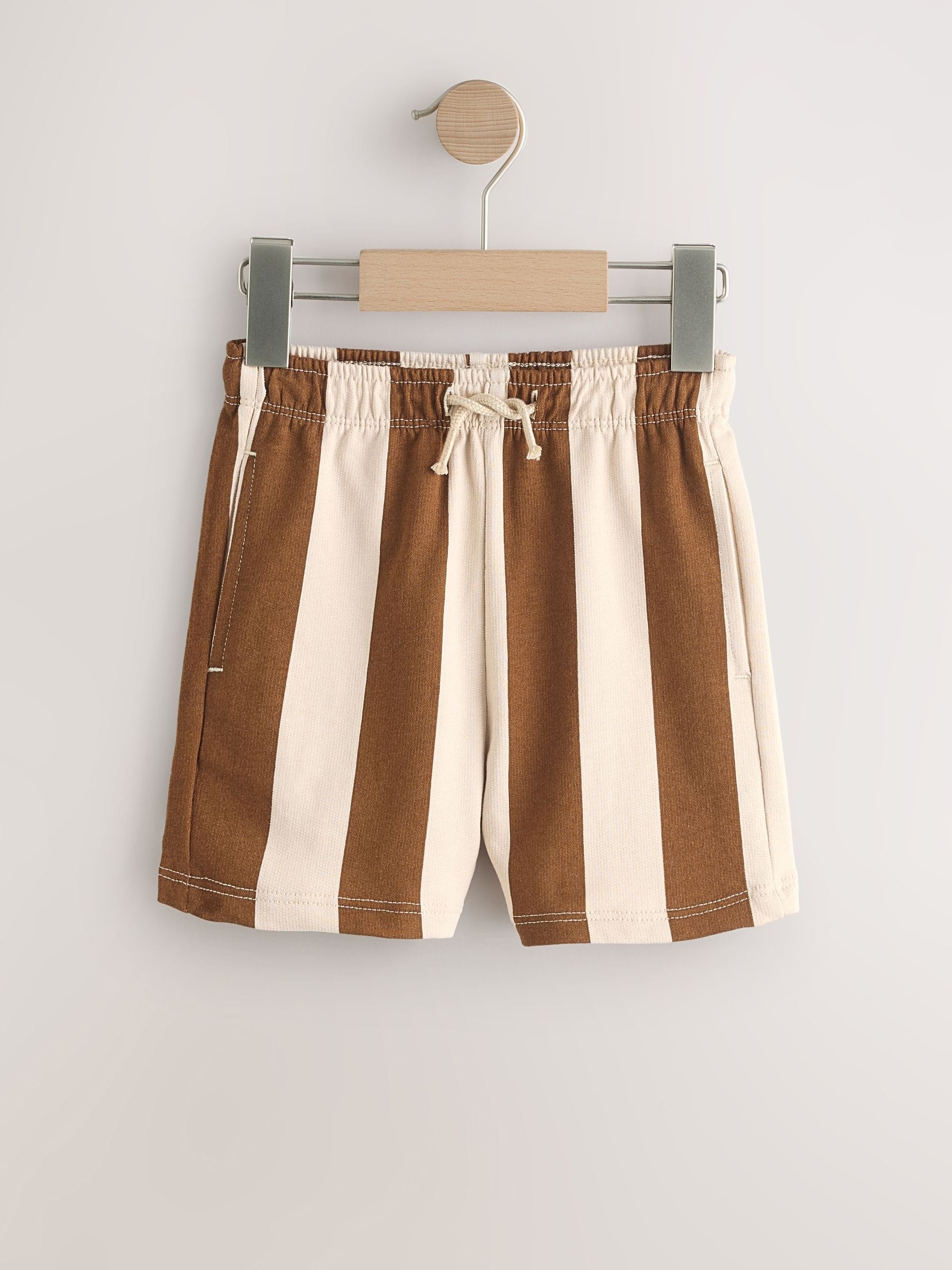 Dsiney Kidz - Chocolate Brown and Ecru Jersey Shorts (3mths-7yrs) image 5