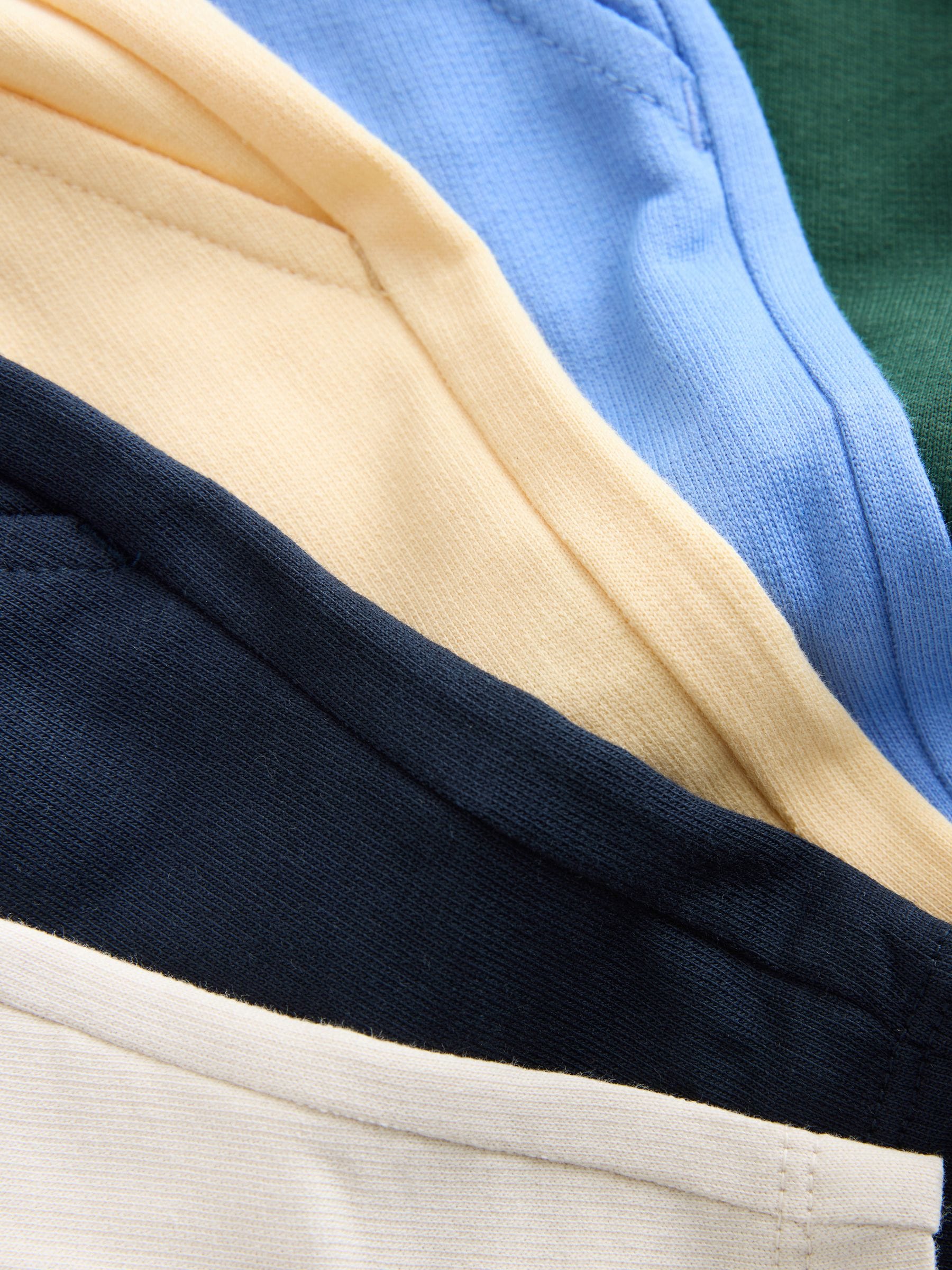 Blue/Yellow/ Navy Blue Jersey Shorts 5 Pack (3mths-7yrs) image 8