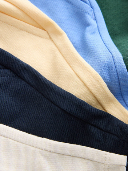 Blue/Yellow/ Navy Blue Jersey Shorts 5 Pack (3mths-7yrs) image 8