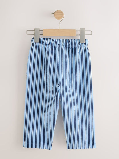 Blue Navy Stripe Textured Lightweight Joggers (3mths-7yrs) image 6