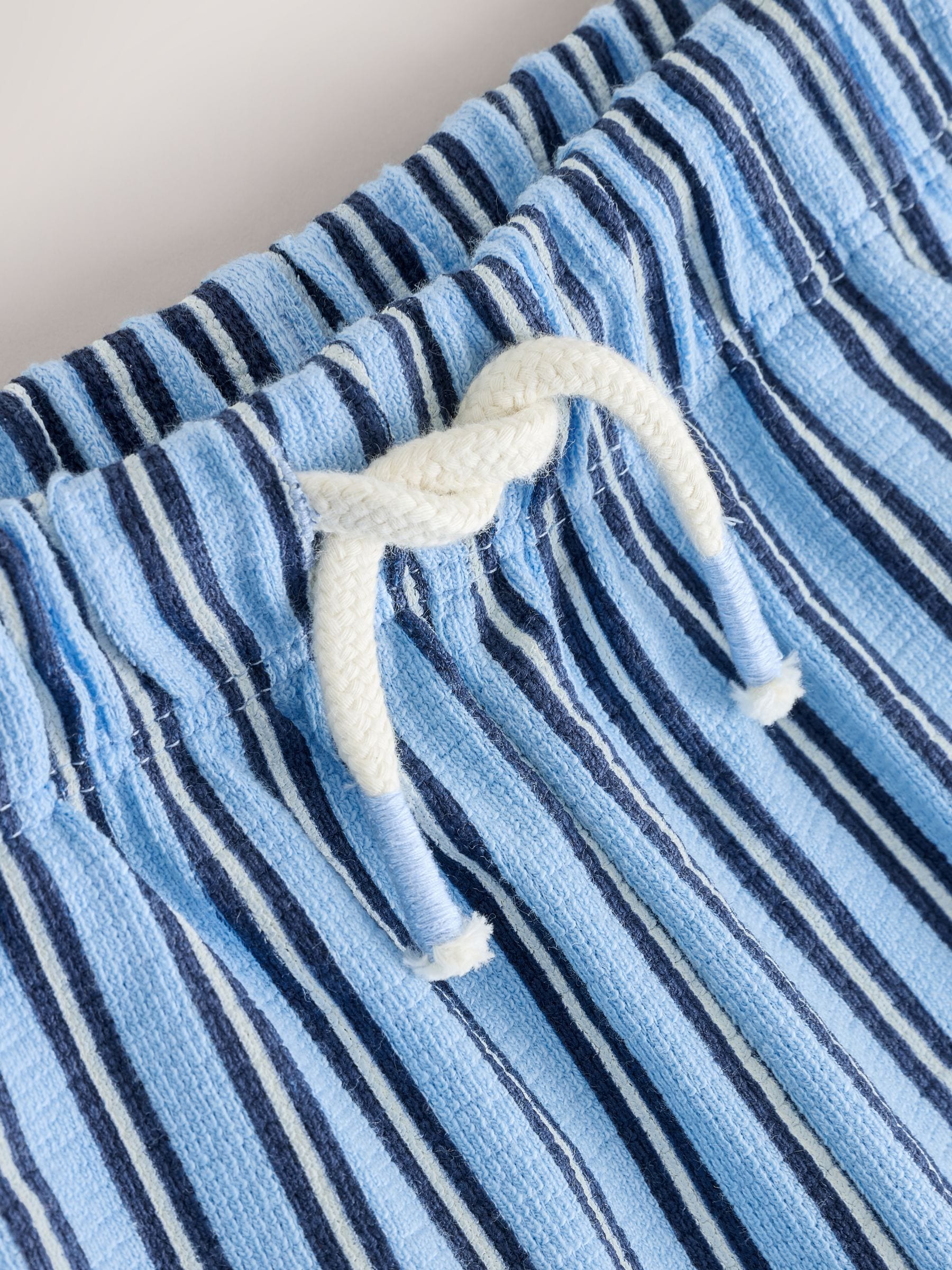 Blue Navy Stripe Textured Lightweight Joggers (3mths-7yrs) image 7