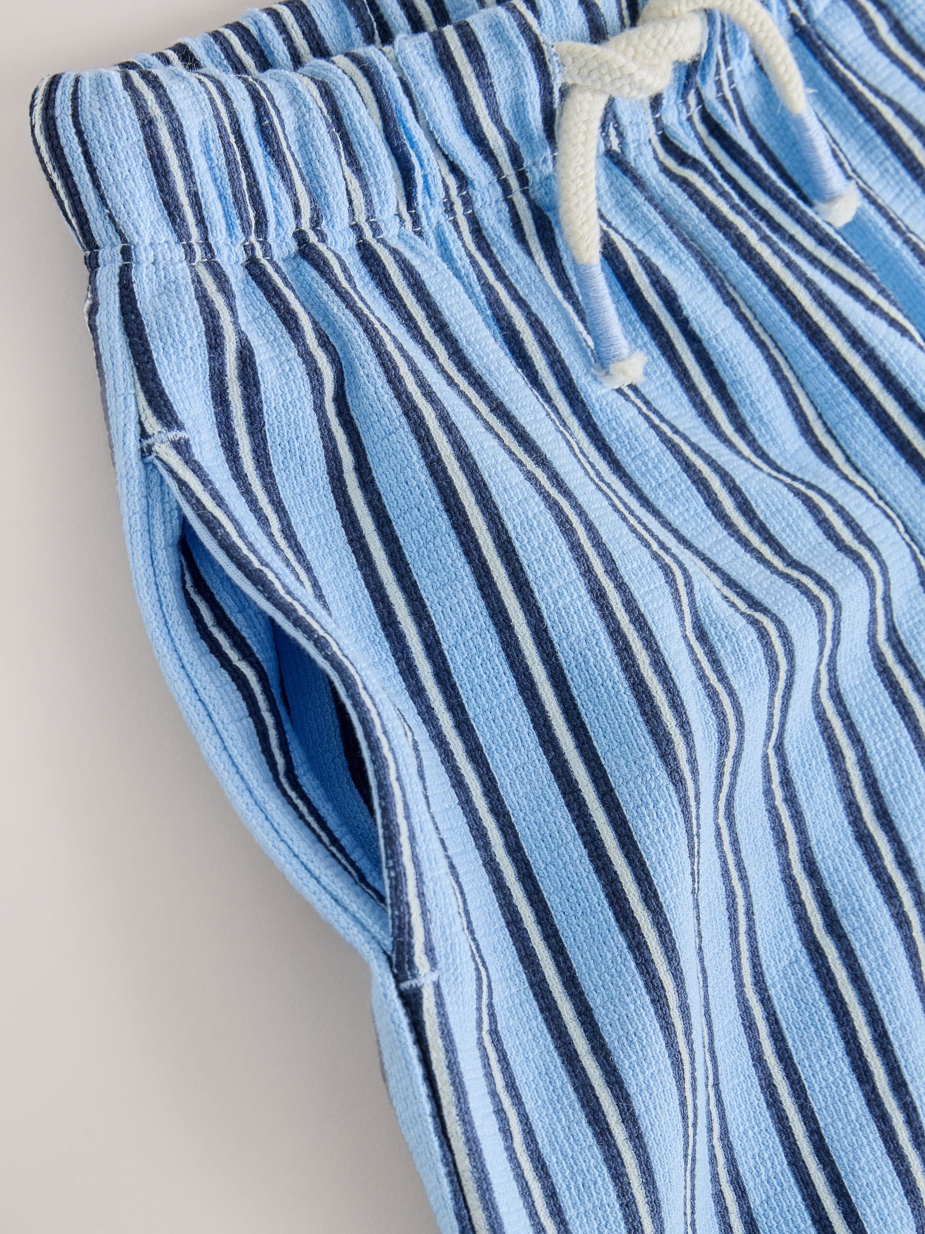 Blue Navy Stripe Textured Lightweight Joggers (3mths-7yrs) image 8