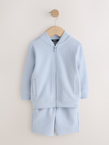 Blue Jersey Bomber and Shorts Set (3mths-7yrs) image 1