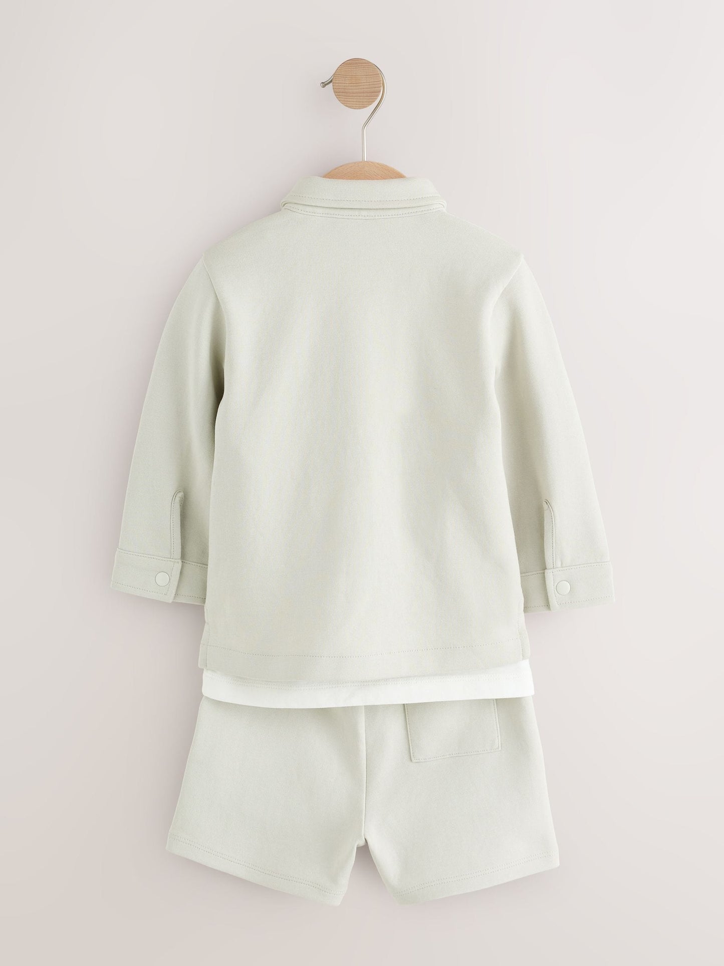 Light Grey Jersey Shirt T-Shirt and Shorts Set (3mths-7yrs) image 2