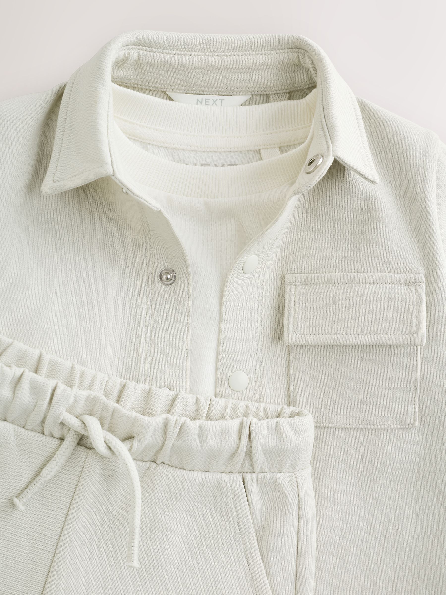 Light Grey Jersey Shirt T-Shirt and Shorts Set (3mths-7yrs) image 5