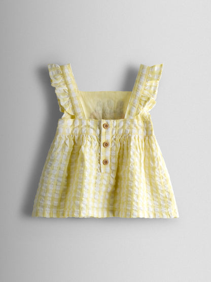 JoJo Maman Bébé Yellow Flopsy Embroidered Top, Short & Headband Set image 4