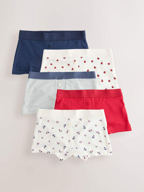 Red/Blue Short Briefs 5 Pack (2-16yrs) image 1