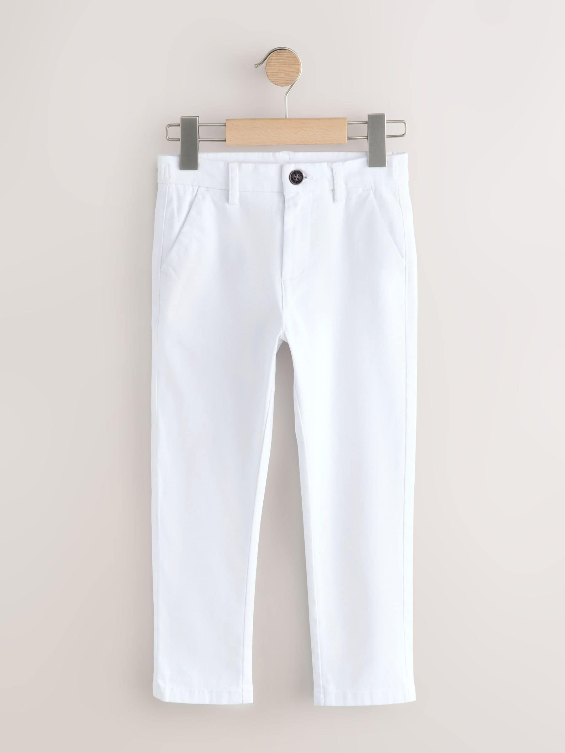 Dsiney Kidz - White Regular Fit Stretch Chino Trousers (3-17yrs) image 1