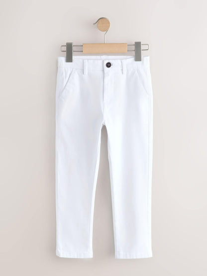 Dsiney Kidz - White Regular Fit Stretch Chino Trousers (3-17yrs) image 1