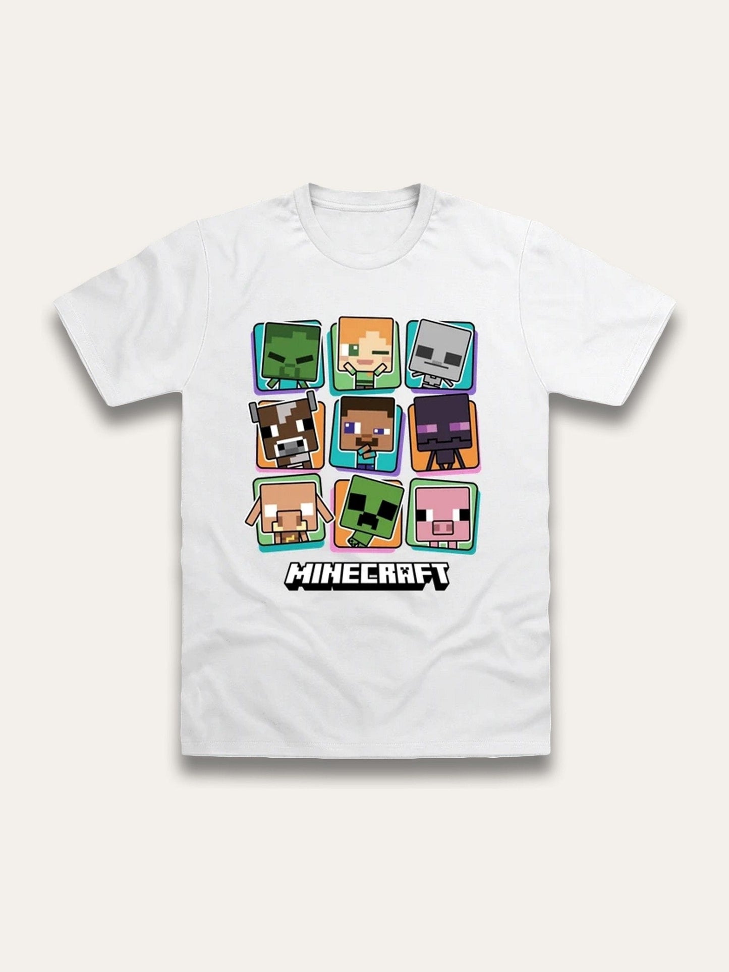 Brand Threads White Minecraft T-Shirt image 1