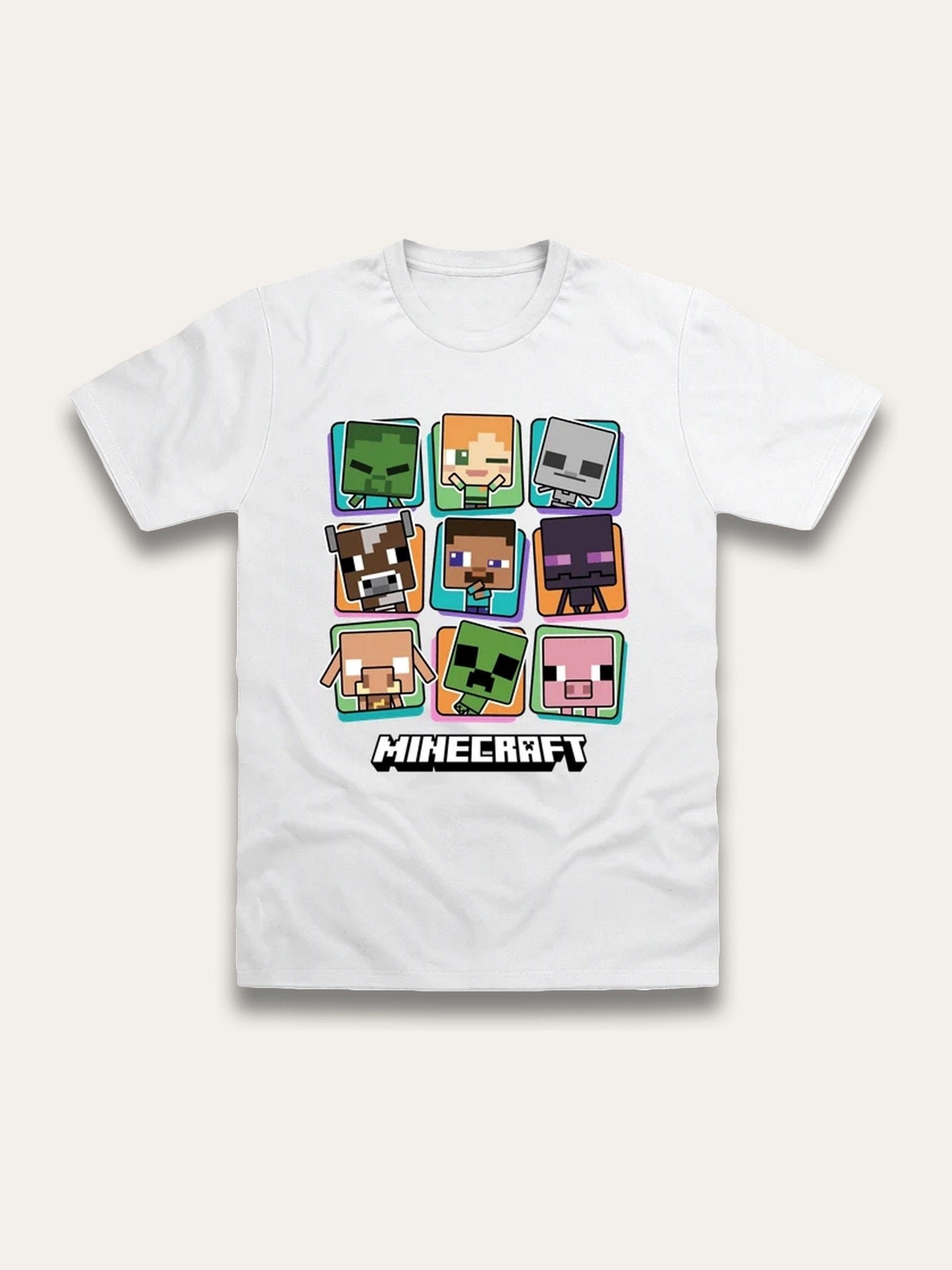 Brand Threads White Minecraft T-Shirt image 1