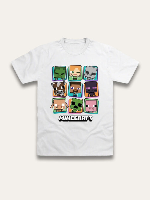 Brand Threads White Minecraft T-Shirt image 1