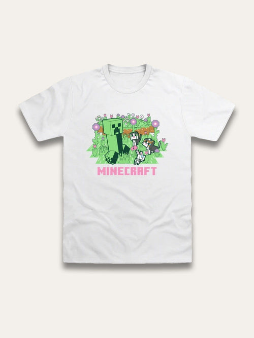 Brand Threads White Minecraft T-Shirt image 1