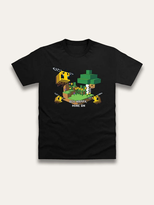 Brand Threads Black Minecraft T-Shirt image 1