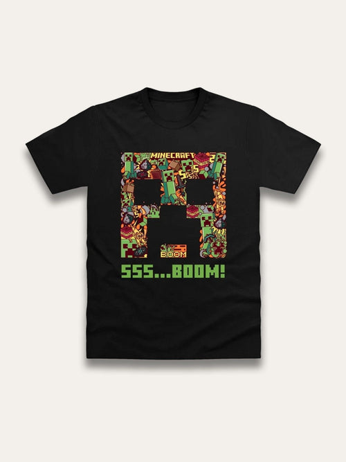 Brand Threads Black Minecraft T-Shirt image 1