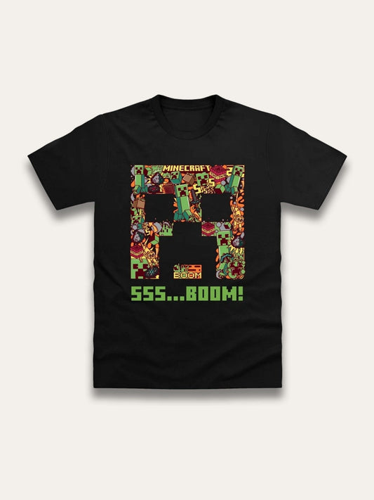 Brand Threads Black Minecraft T-Shirt image 1