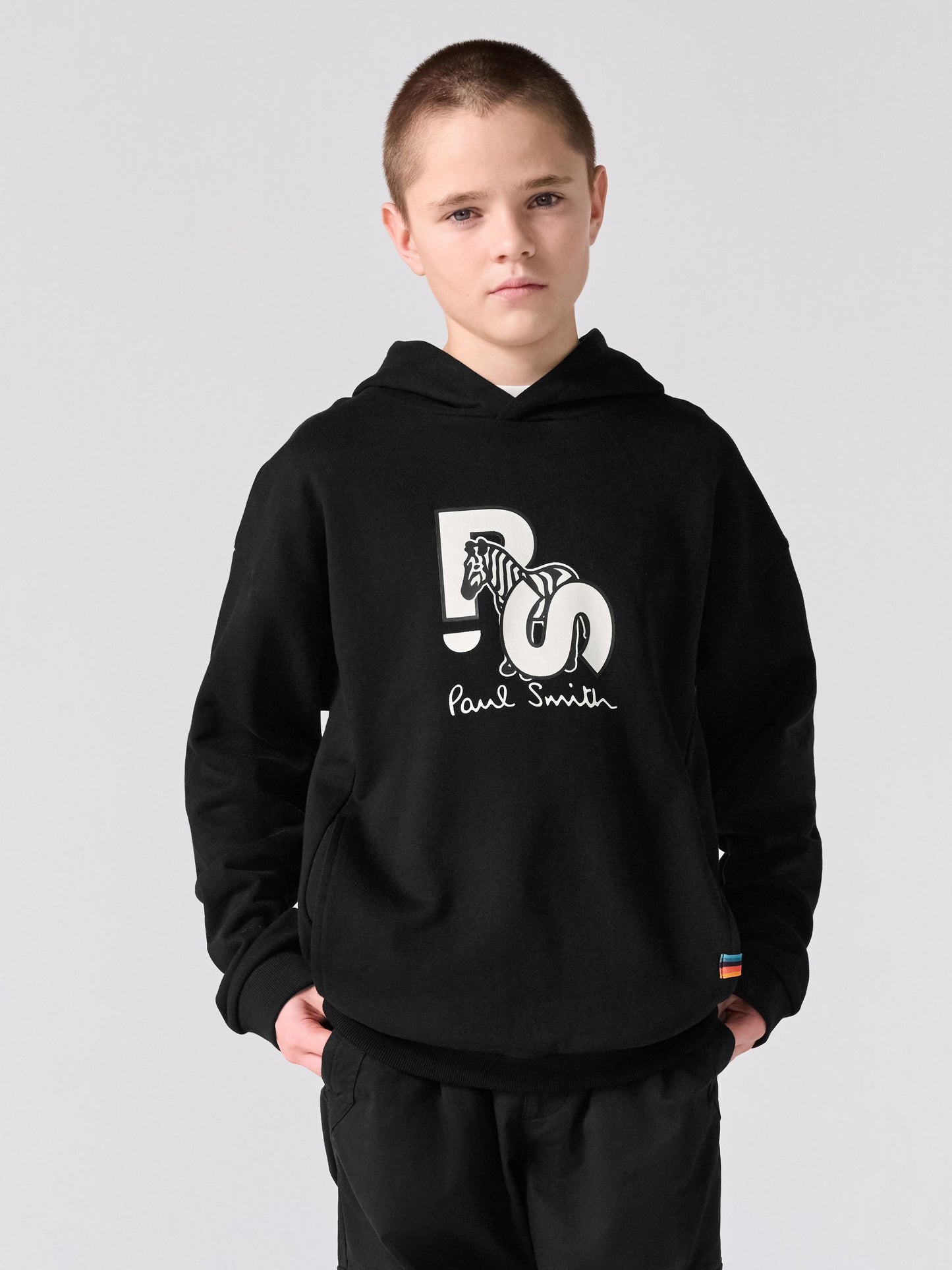 Dsiney Kidz - Paul Smith Junior Black Zebra Graphic Hoodie image 1