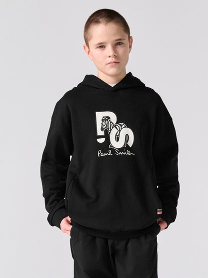 Dsiney Kidz - Paul Smith Junior Black Zebra Graphic Hoodie image 1