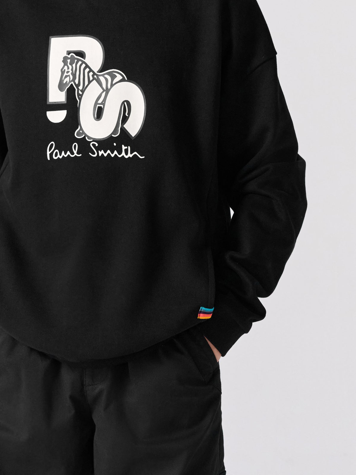 Dsiney Kidz - Paul Smith Junior Black Zebra Graphic Hoodie image 4