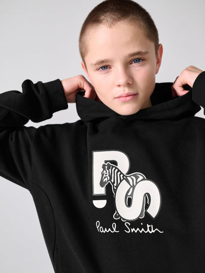 Dsiney Kidz - Paul Smith Junior Black Zebra Graphic Hoodie image 5