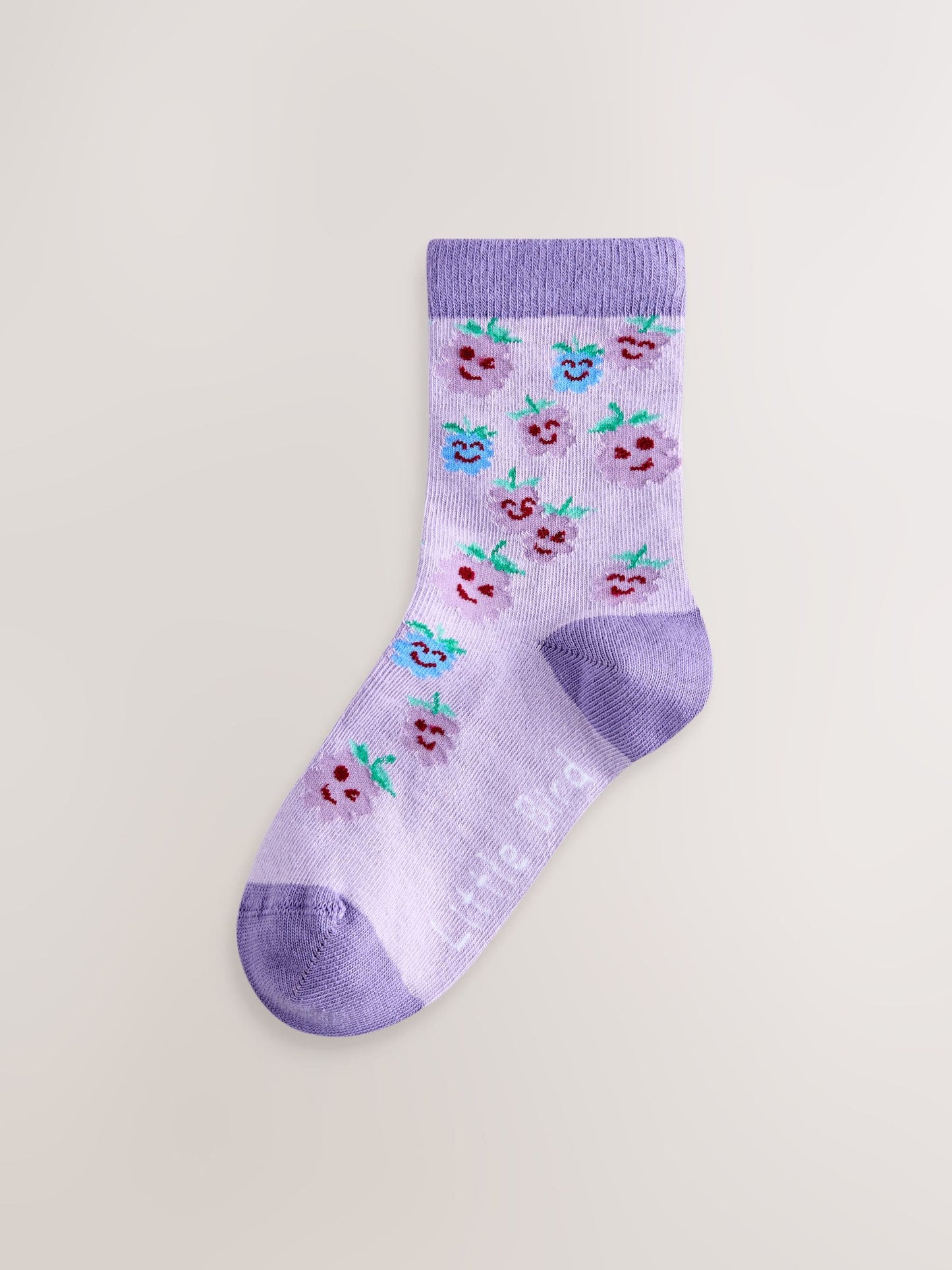 Little Bird by Jools Oliver Multi Fruits Rainbow Socks 5 Pack image 2