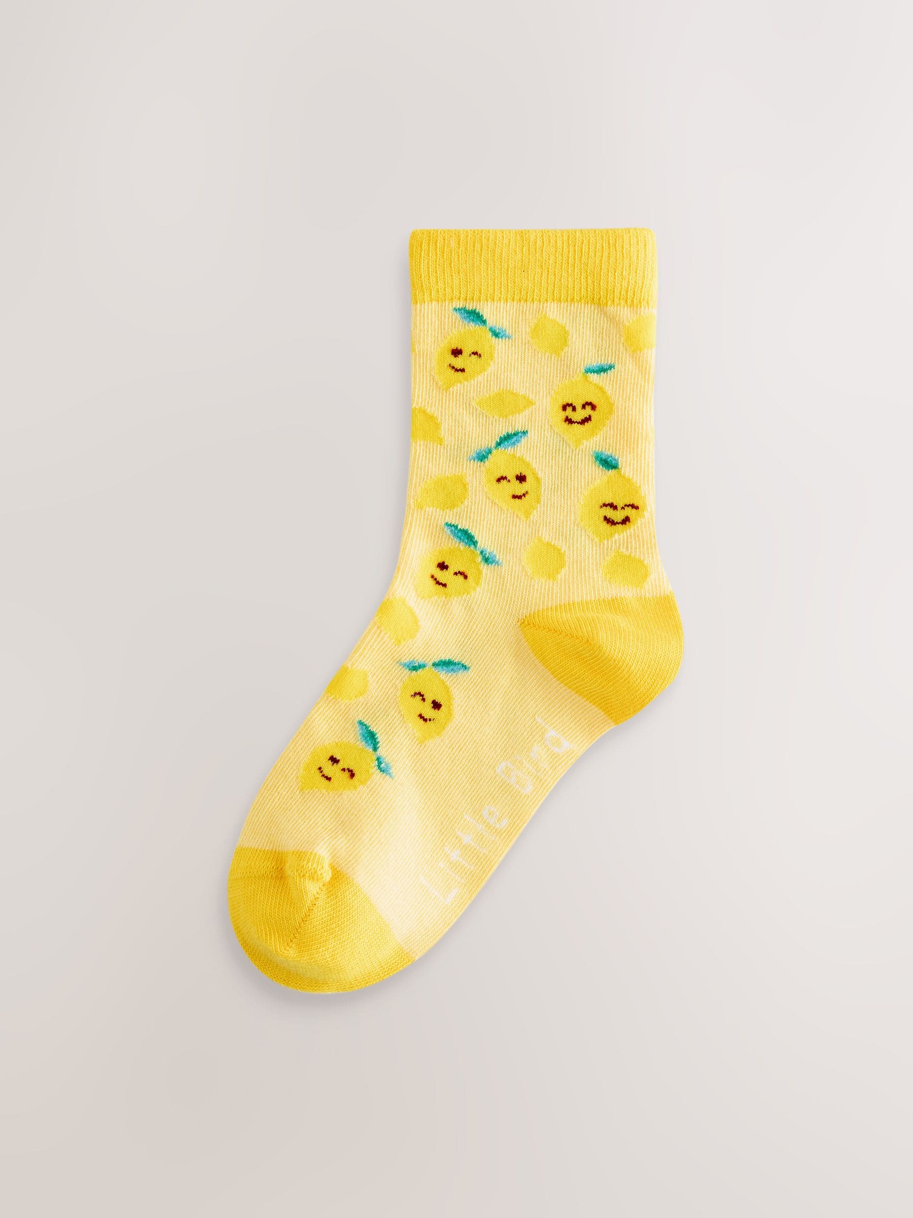 Little Bird by Jools Oliver Multi Fruits Rainbow Socks 5 Pack image 3