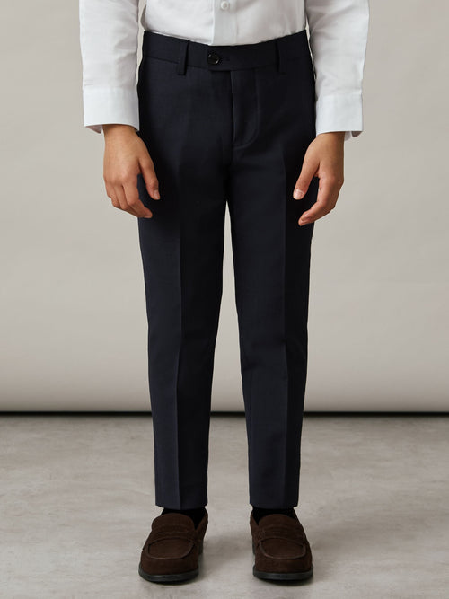 Reiss Navy Hope 9-13 yrs Wool-Blend Suit Trousers image 1