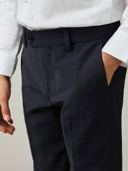 Reiss Navy Hope 9-13 yrs Wool-Blend Suit Trousers image 3