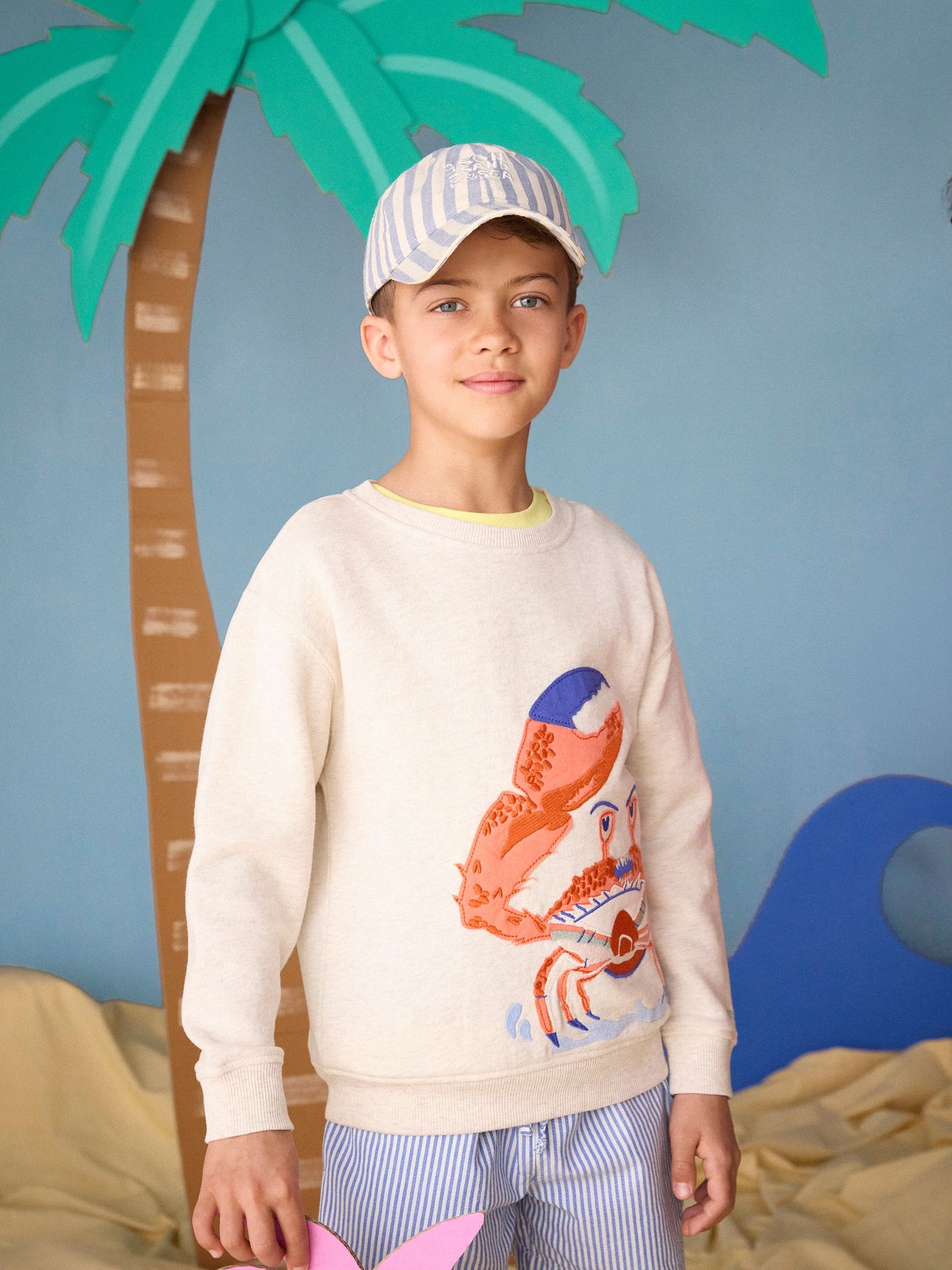 Dsiney Kidz - Joules Kids' Hudson Oatmeal Applique Sweatshirt image 1