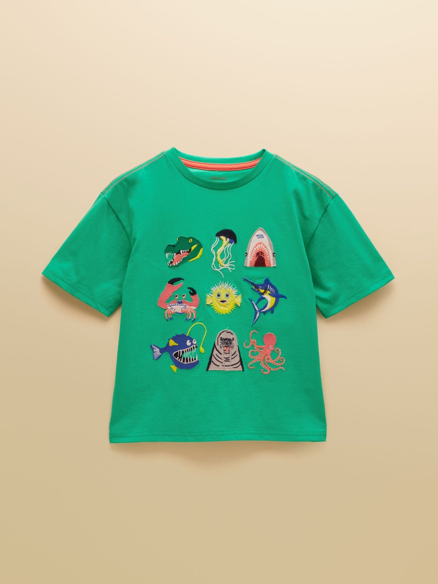 Joules Boys' Archie Green Applique Graphic T-Shirt image 3