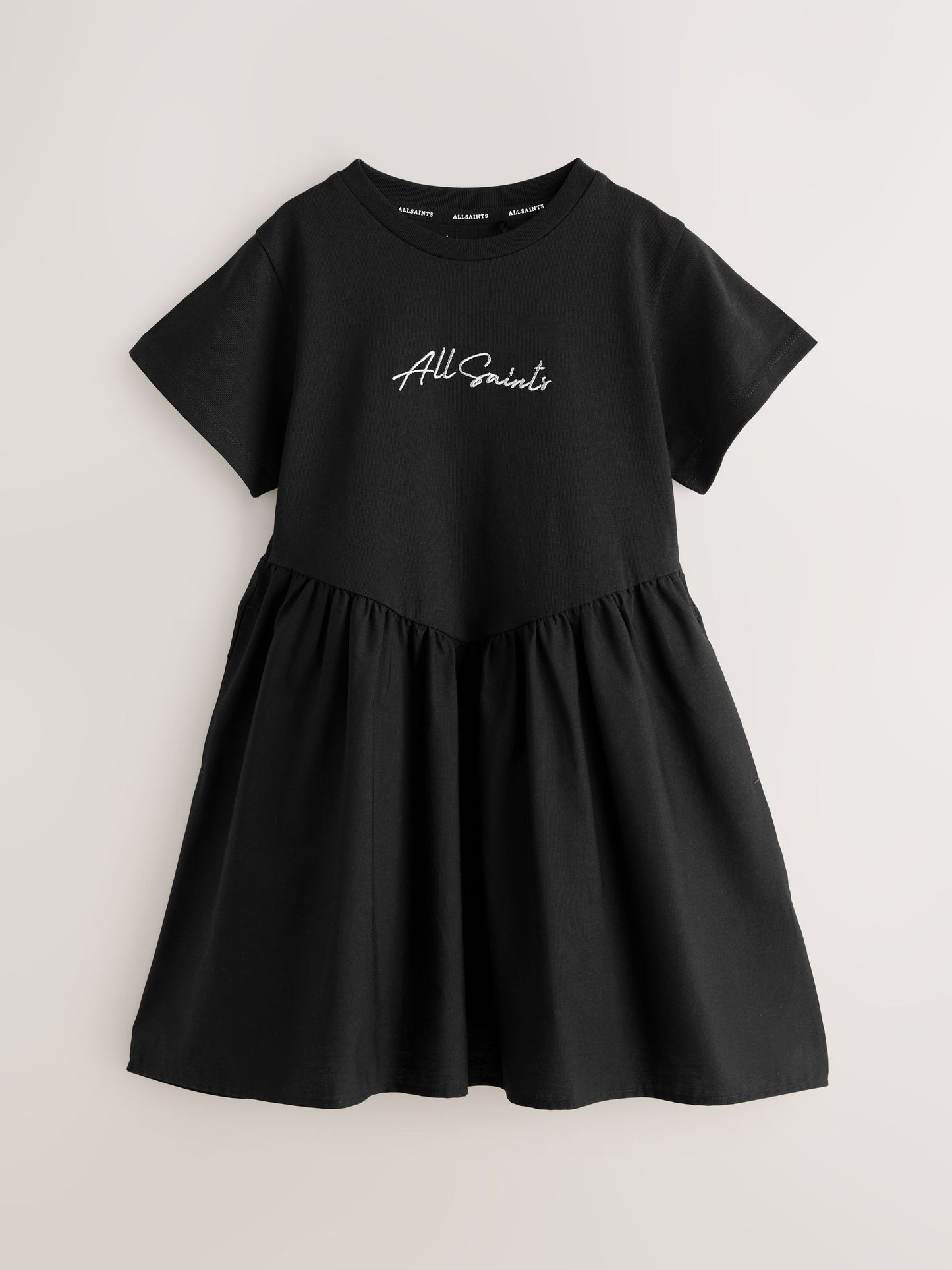 smALLSAINTS Black Logo Chevron T-Shirt Dress image 4