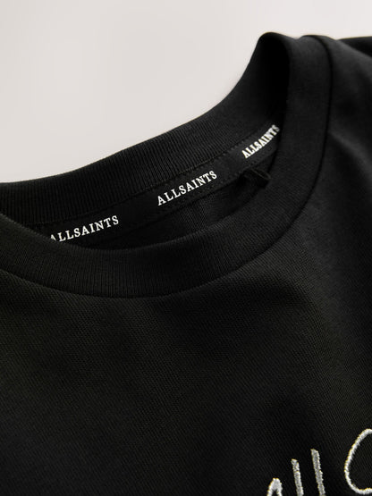 smALLSAINTS Black Logo Chevron T-Shirt Dress image 7