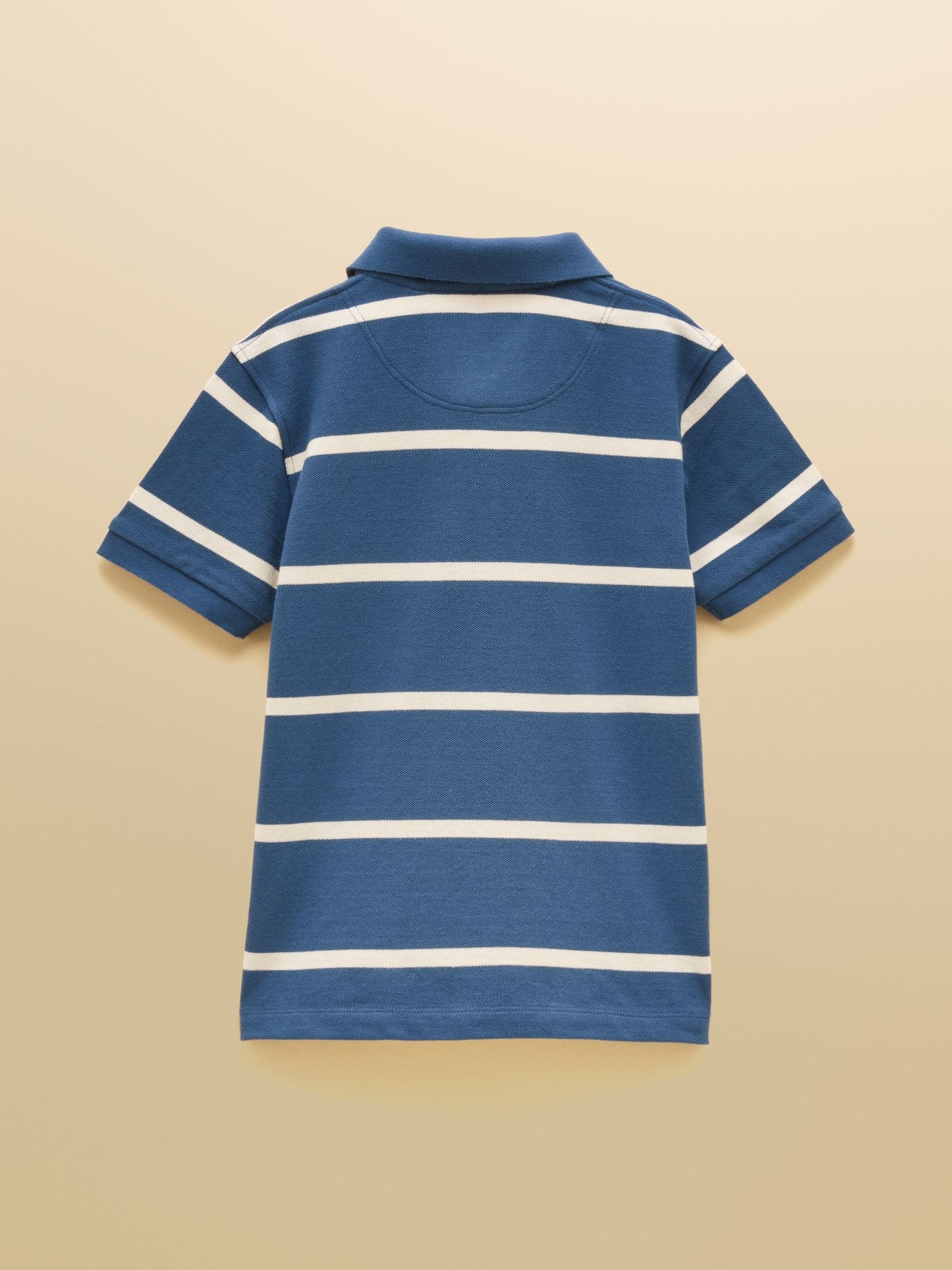 Dsiney Kidz - Joules Boys' Woody Ink Blue & White Striped Cotton Polo Shirt image 2