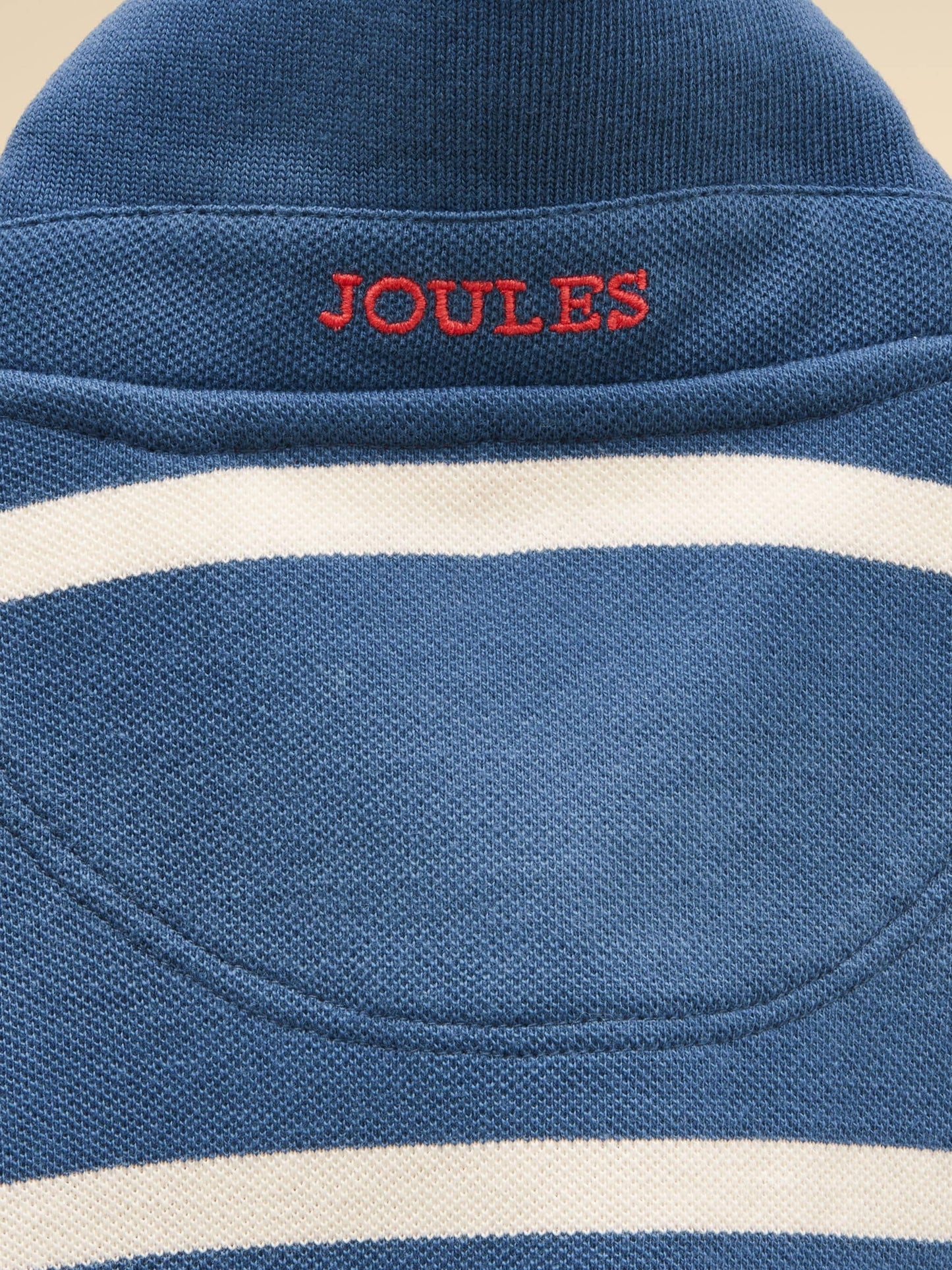 Dsiney Kidz - Joules Boys' Woody Ink Blue & White Striped Cotton Polo Shirt image 4