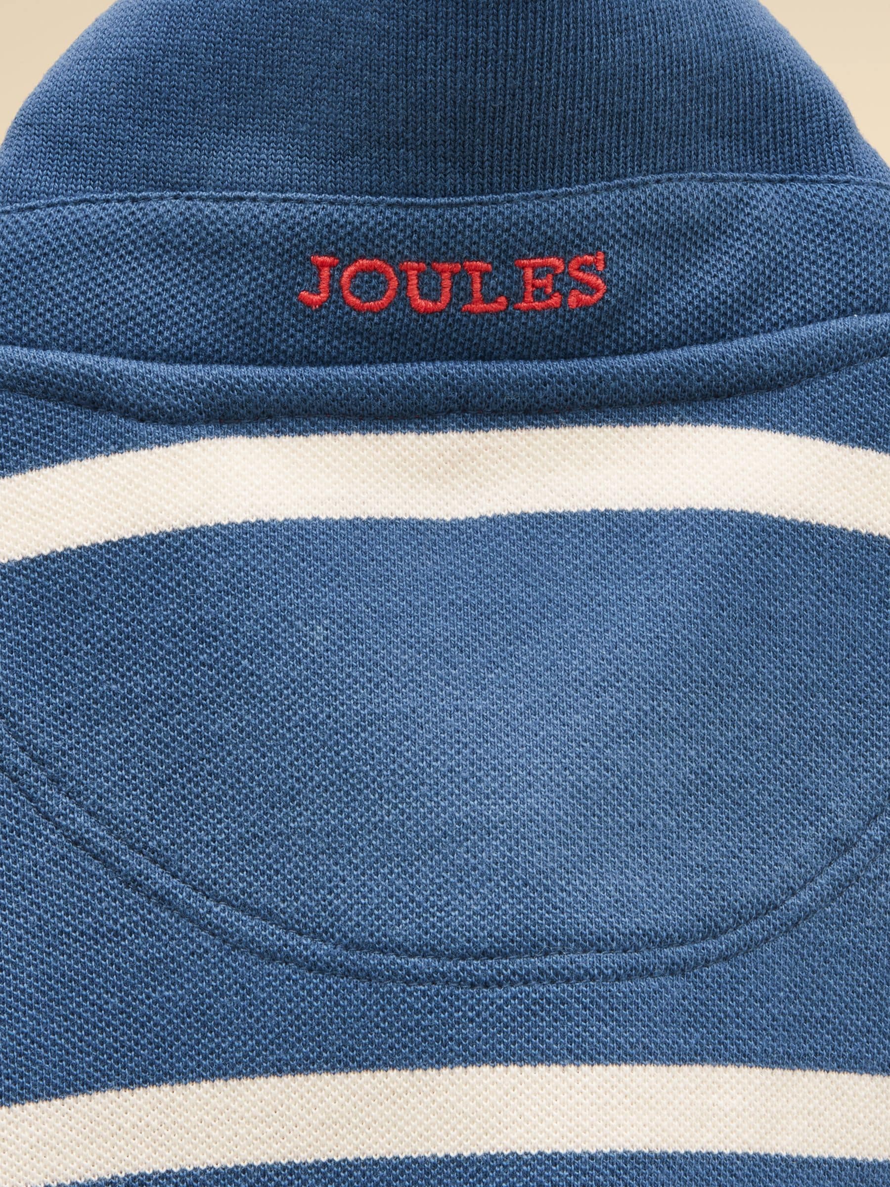 Dsiney Kidz - Joules Boys' Woody Ink Blue & White Striped Cotton Polo Shirt image 4