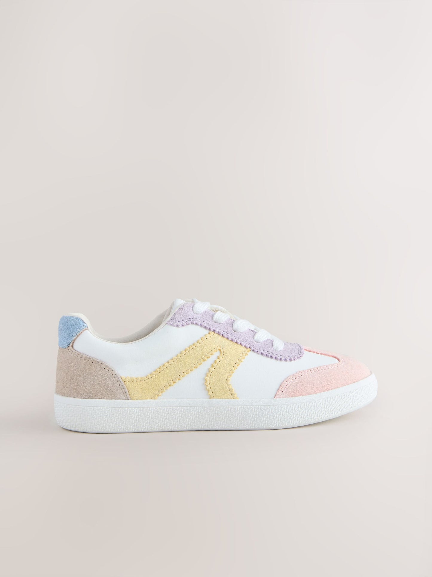 Multi Pastel Wide Fit (G) Retro Trainers image 2