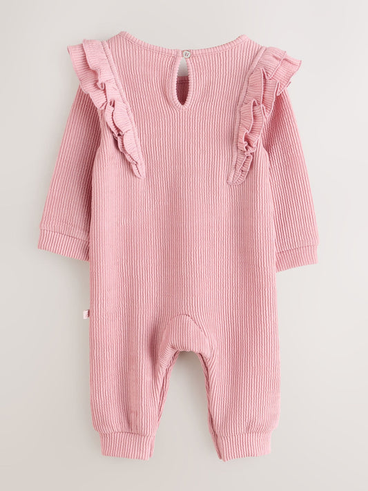 Baker by Ted Baker Textured Bow Long Sleeve Romper image 3