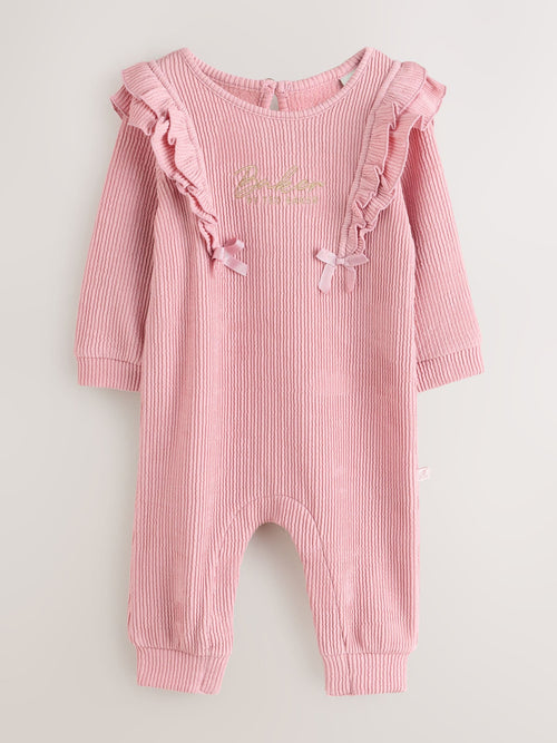 Baker by Ted Baker Textured Bow Long Sleeve Romper image 1