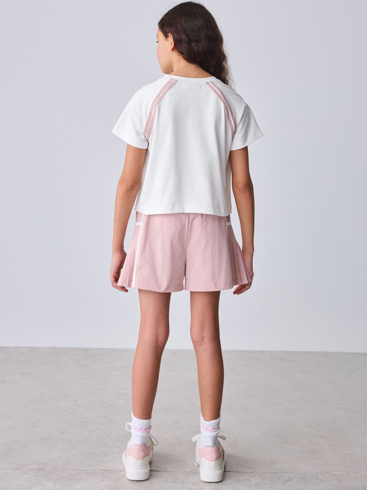 Baker by Ted Baker Pink/White Sports T-Shirt & Skort Set 2 Piece image 5