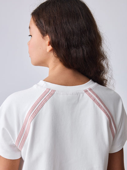 Baker by Ted Baker Pink/White Sports T-Shirt & Skort Set 2 Piece image 6