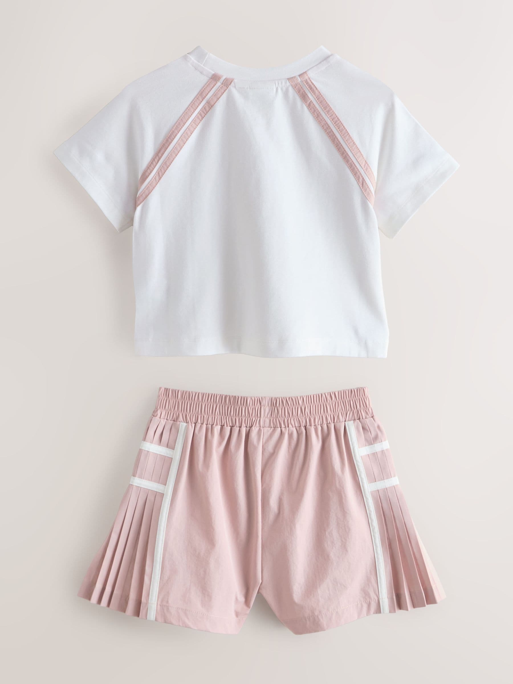 Baker by Ted Baker Pink/White Sports T-Shirt & Skort Set 2 Piece image 8