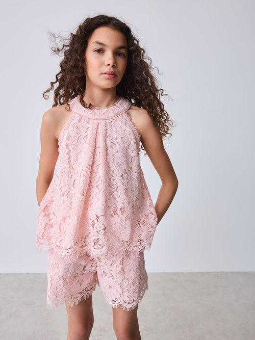 Dsiney Kidz - Baker by Ted Baker 2 Piece Lace Halter Top & Shorts Set image 1
